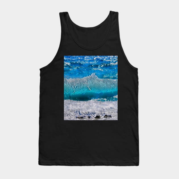 Big Crushing Ocean Waves Tank Top by evokearo